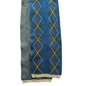 TWIK - Y2K Lambswool Argyle Colorful Knit Scarf